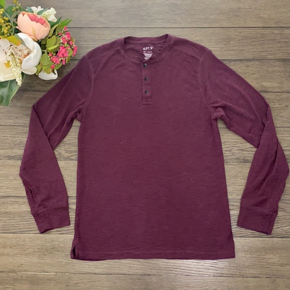 Maroon long sleeve Apt 9 men’s shirts size small - Picture 3 of 5